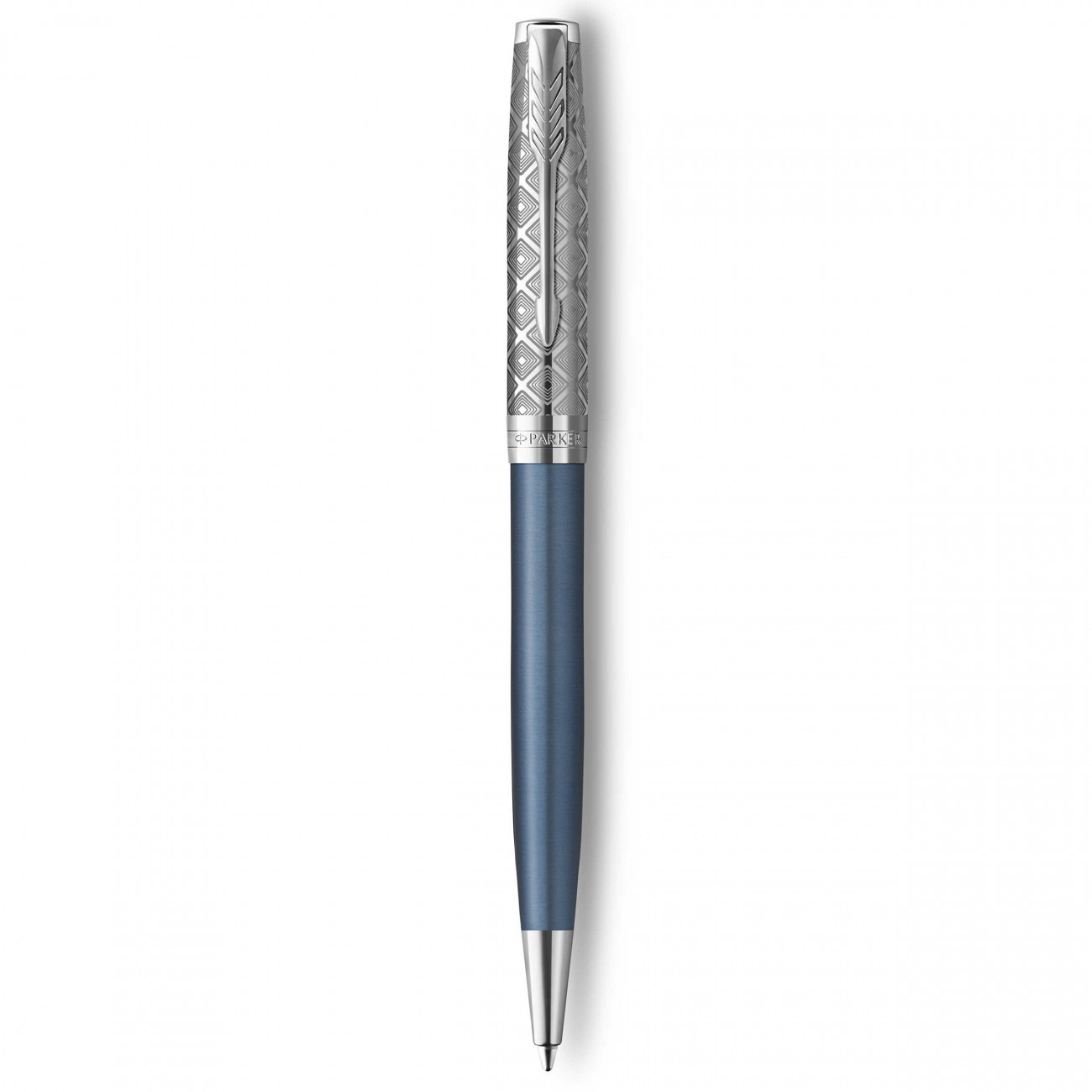 Шариковая ручка Parker Sonnet Premium Metal & Blue Lacquer CT