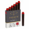 Картриджи чернильные Mini для перьевых ручек Parker красные, 6 шт в упаковке
