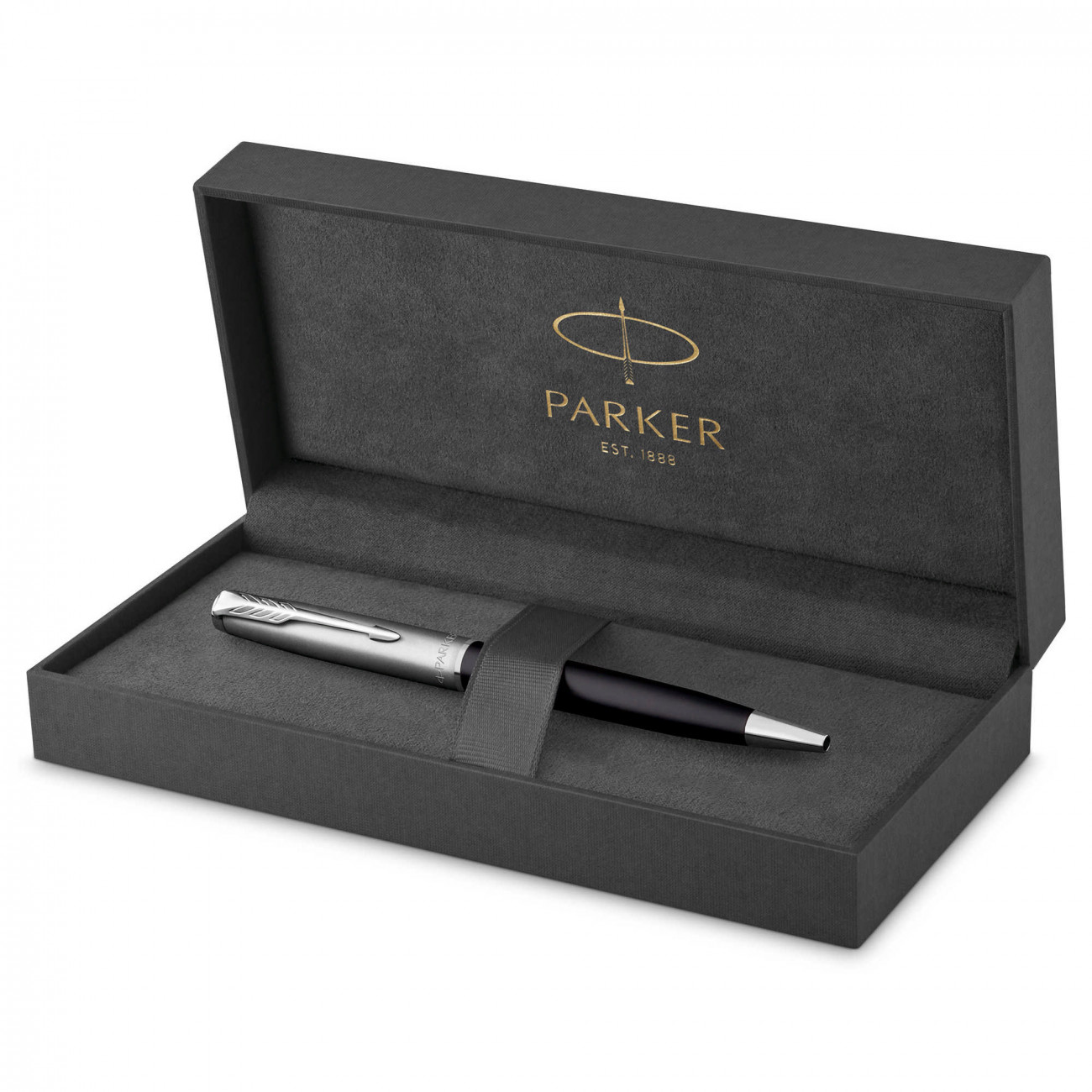 Шариковая ручка Parker Sonnet Entry Metal & Black Lacquer