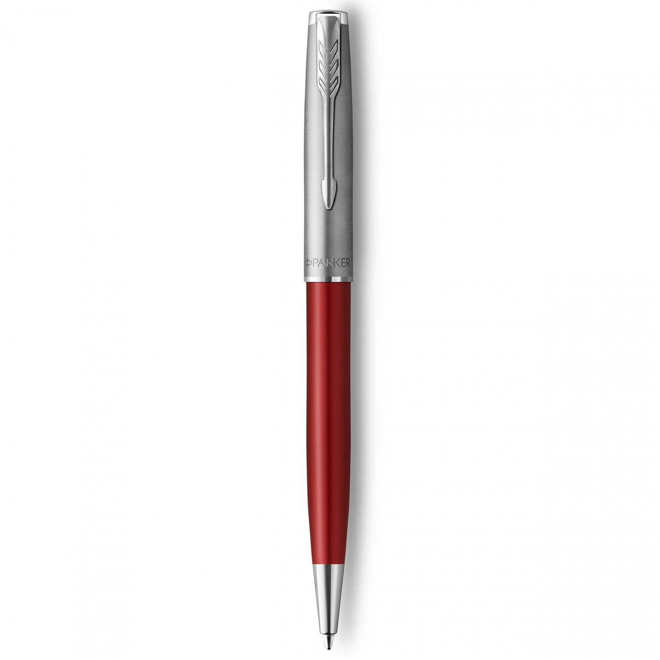 Шариковая ручка Parker Sonnet Entry Metal & Red Lacquer