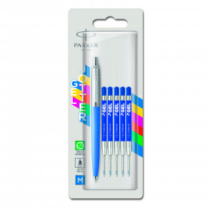 Подарочный набор Parker: гелевая ручка Jotter Originals Blue + 5 синих стержней в блистере